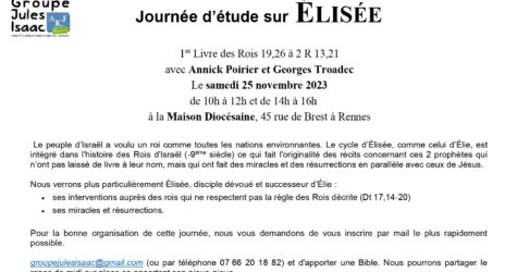 Journée d’étude sur Elisée