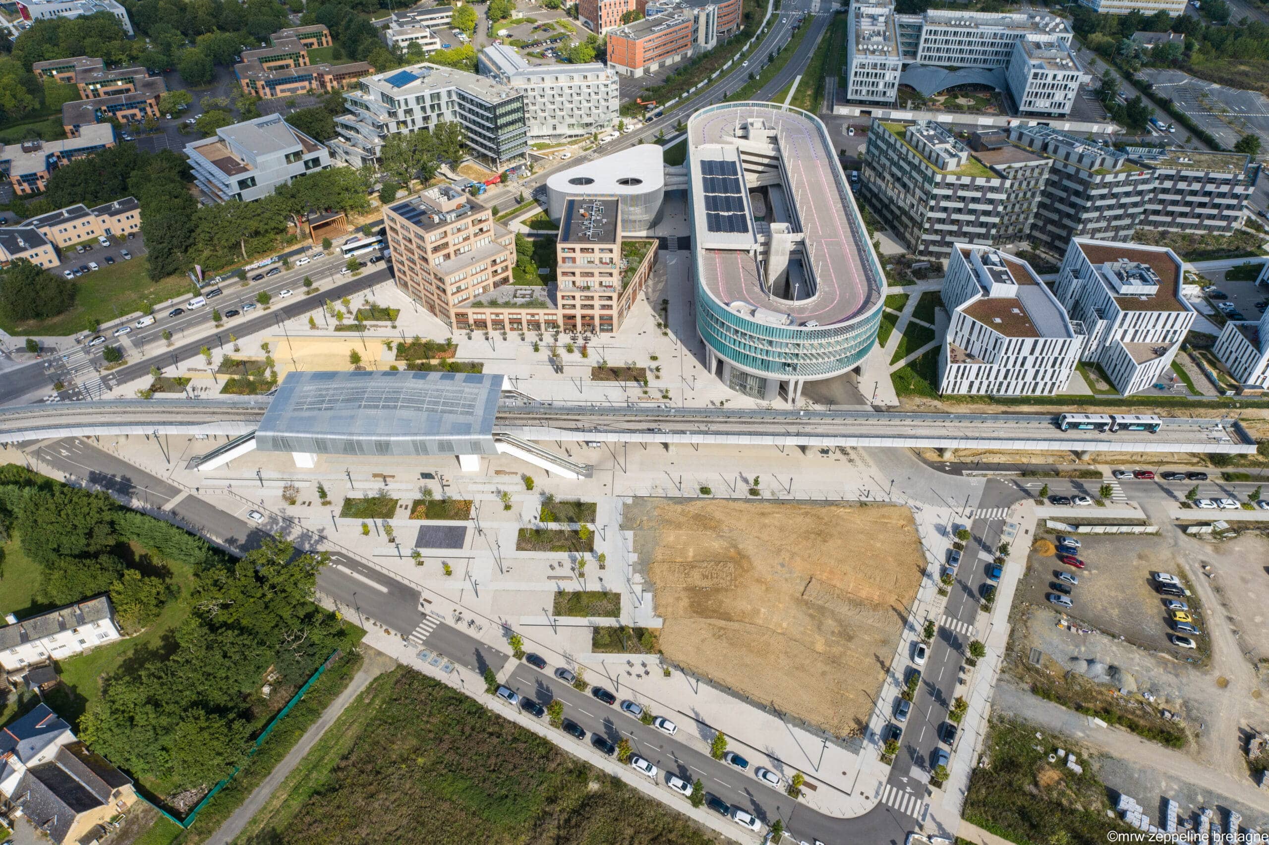 Vue aerienne du quartier Via Silva