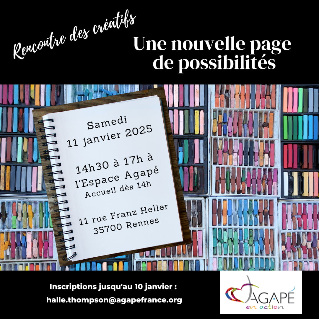 Affiche de la rencontre des créatifs chrétiens.
