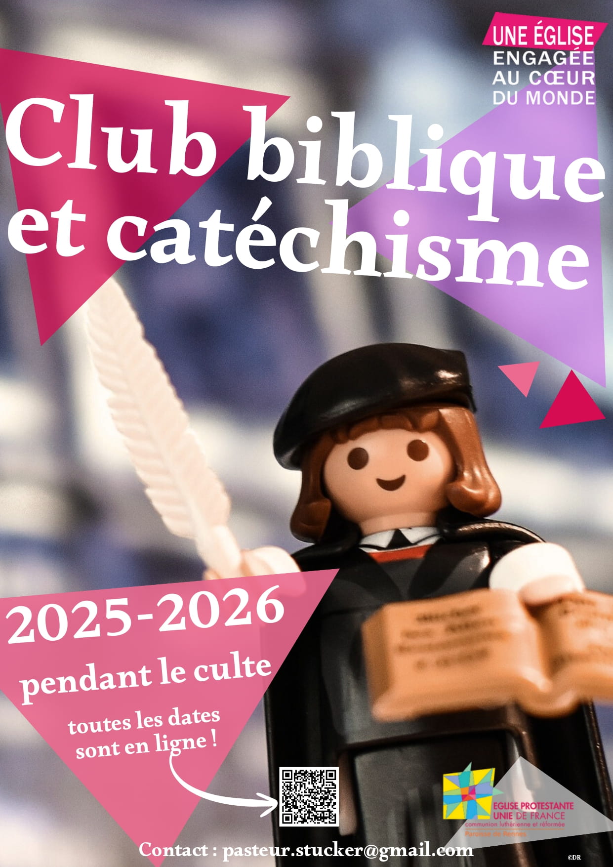Affiche pour le club biblique et le catéchisme