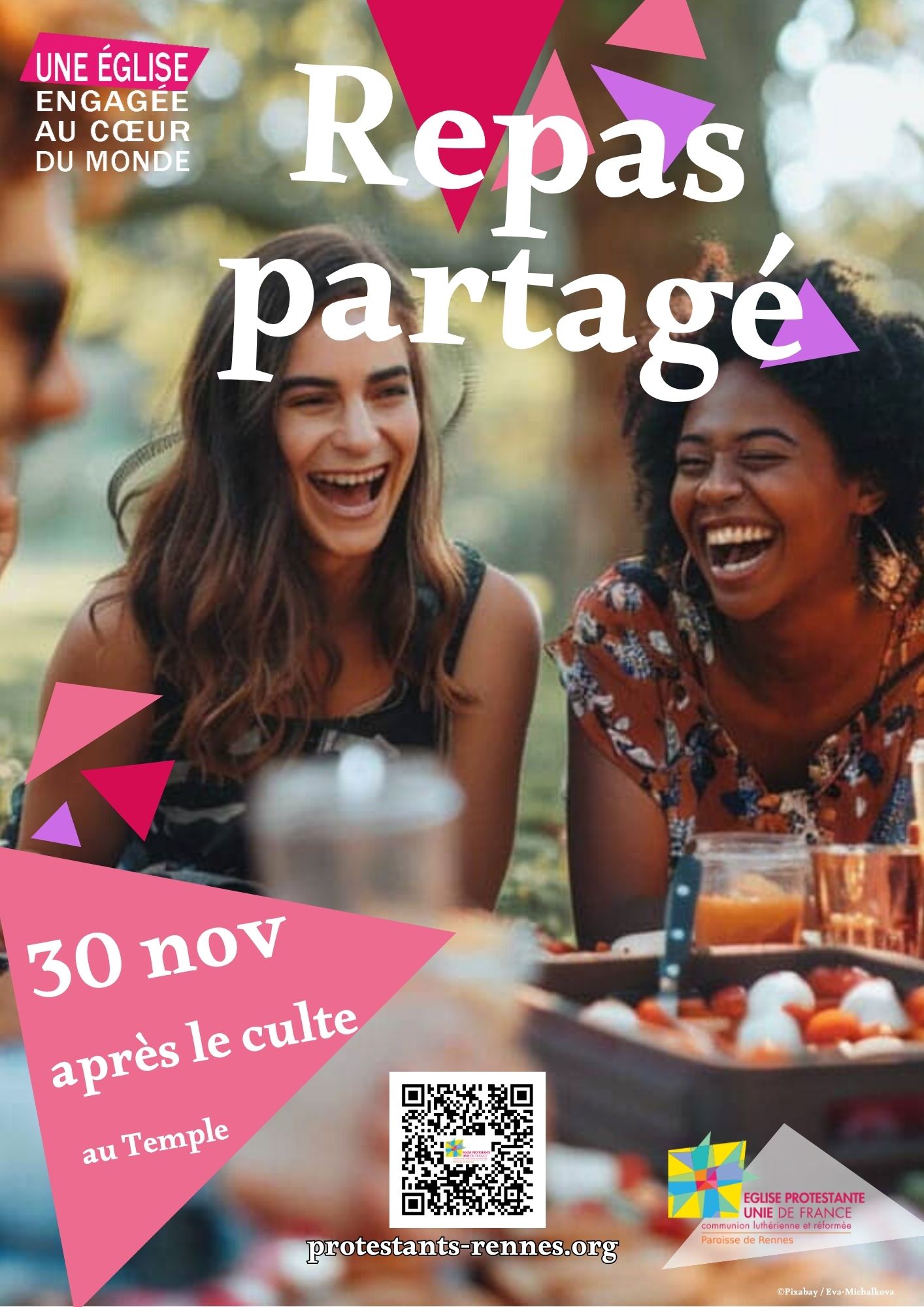 Affiche repas partagé du 30 novembre 2025