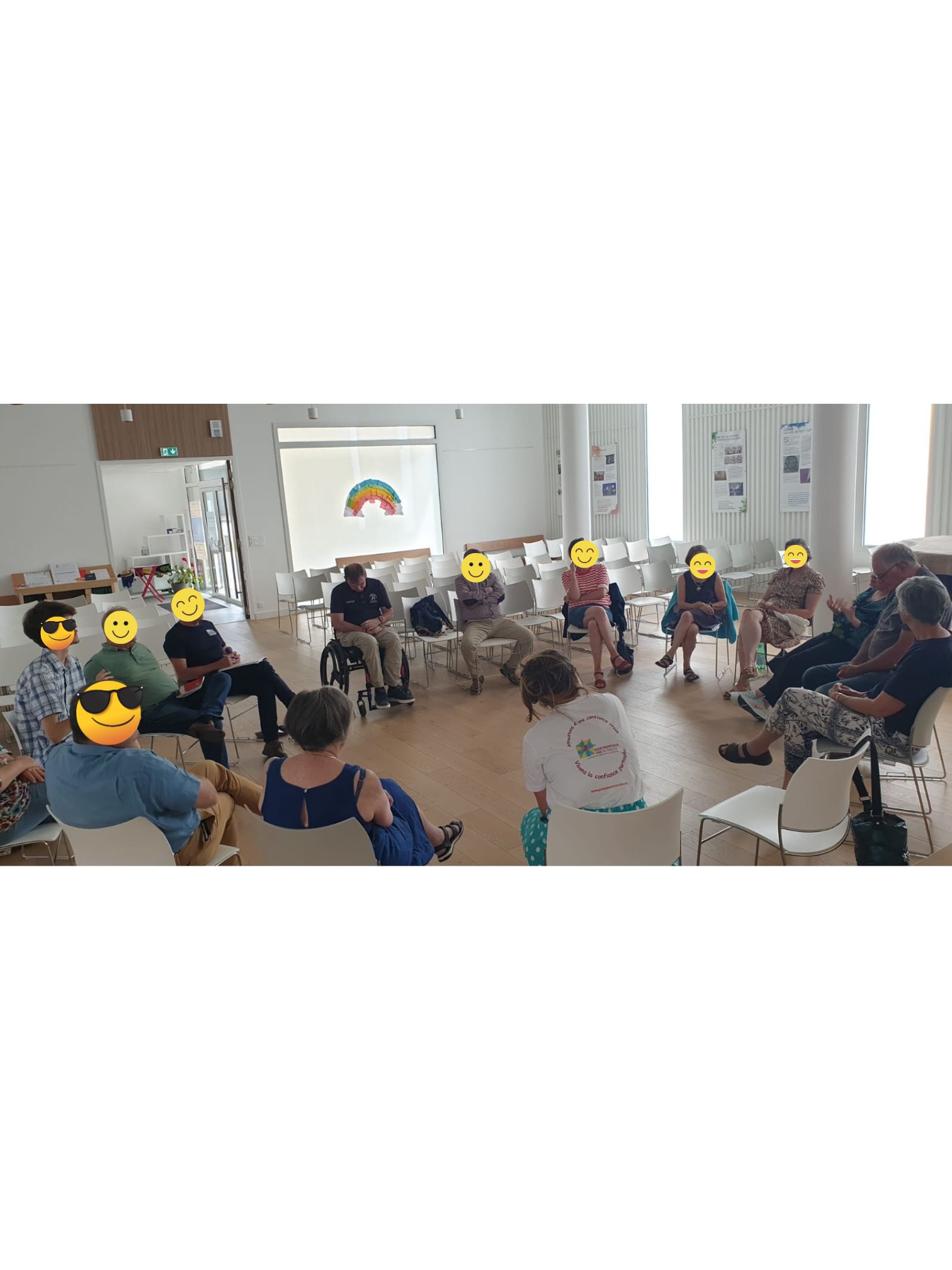 Les participants à la visite apprenante
