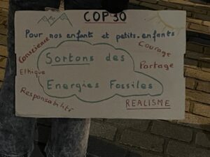 COP 30: pour nos enfants et petits enfants, sortons des énergies fossiles.