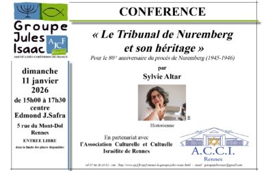 CONFÉRENCE : Le Tribunal de Nuremberg et son héritage