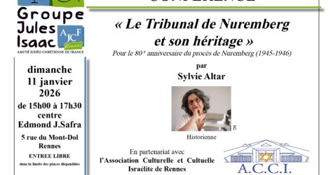 CONFÉRENCE : Le Tribunal de Nuremberg et son héritage