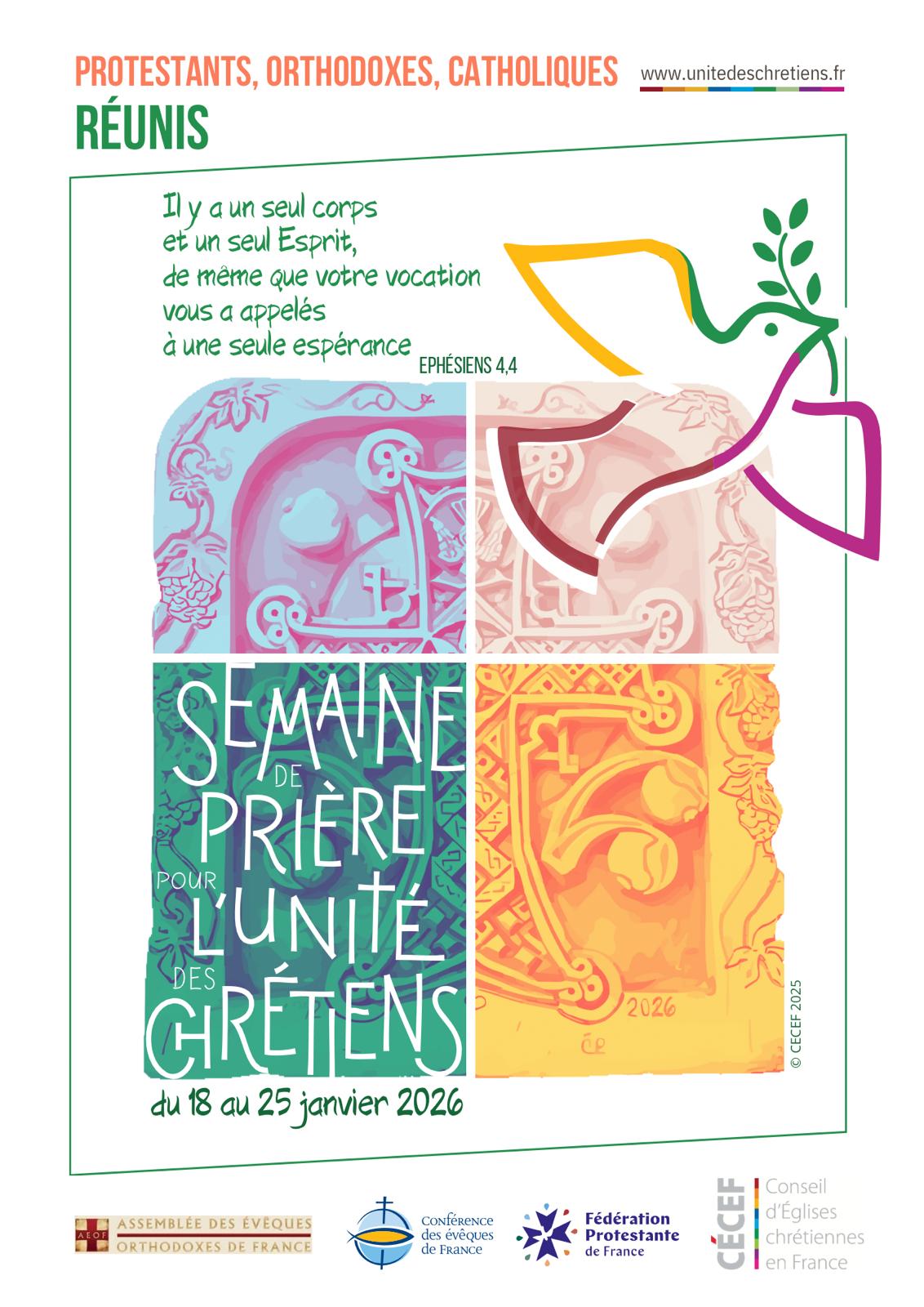 Affiche de la semaine de prière pour l'unité des chrétiens