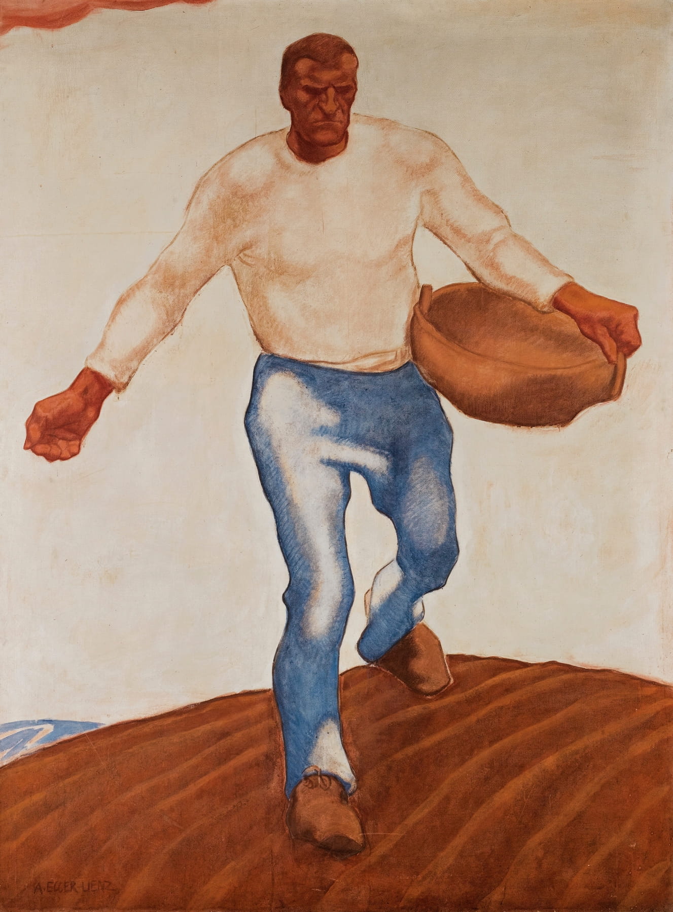 Tableau de Albin Egger Lienz representant le semeur