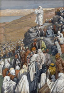 Tableau "Le sermon des béatitudes" par James Tissot, fin 19eme siècle.
