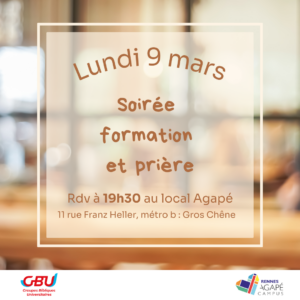 Soirée formation et prière du 9 mars 2026