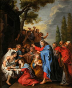 Tableau de Nöel Hallé intitulé "La Résurrection de Lazare".