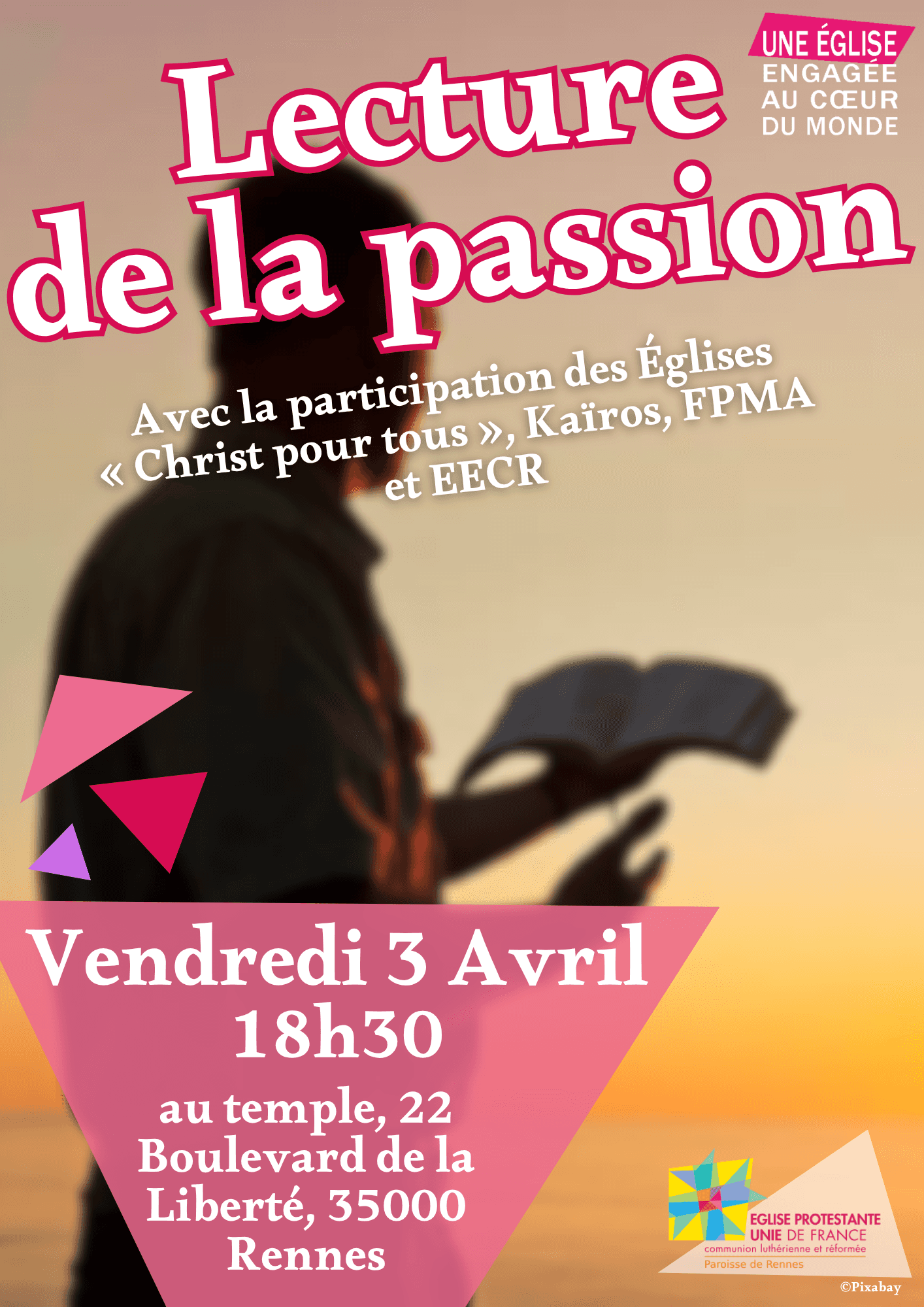 Affiche lecture de la Passion