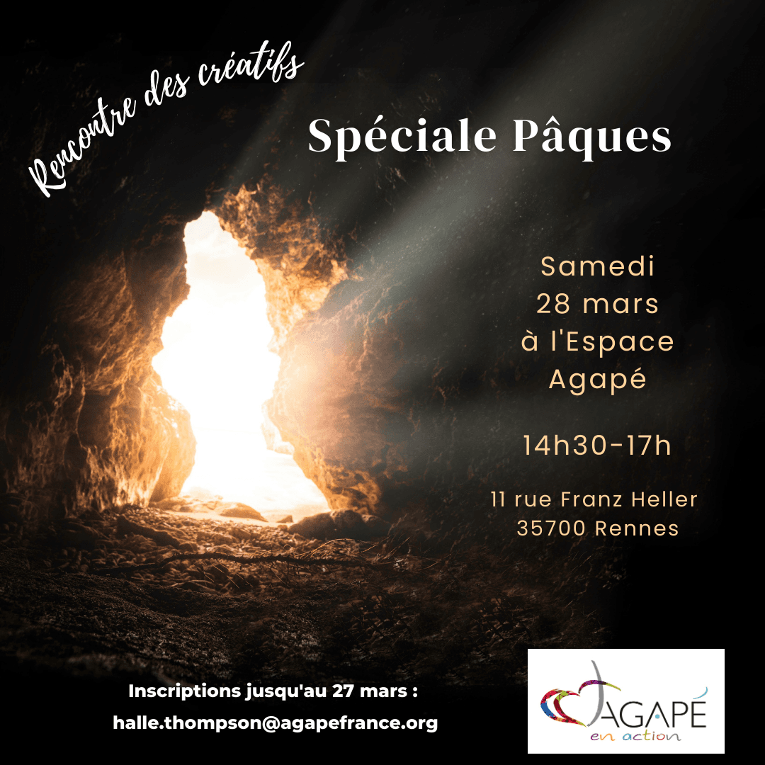 Affiche de la rencontre des créatifs chretiens du 28 mars.