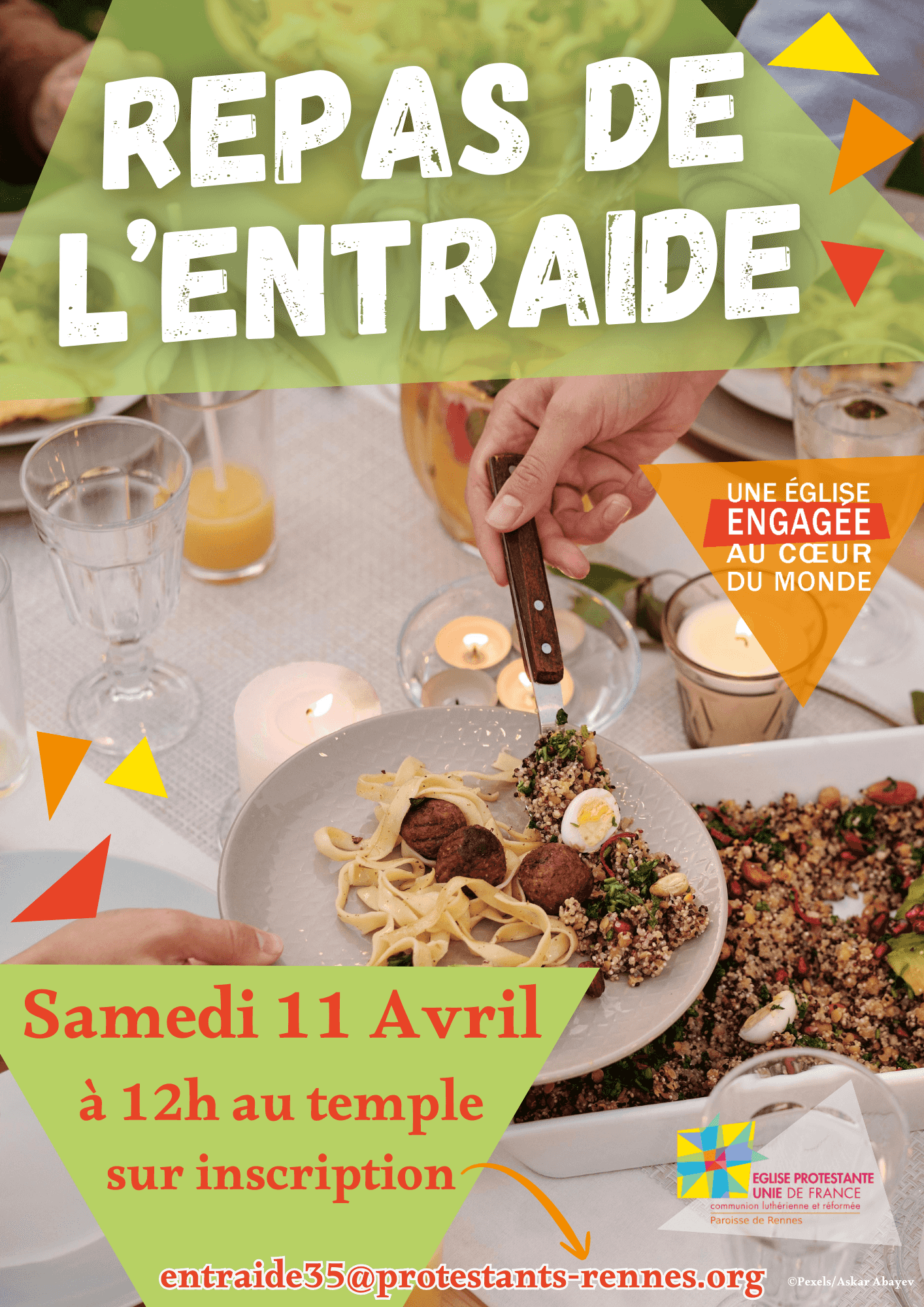 Affiche du repas de l'entraide