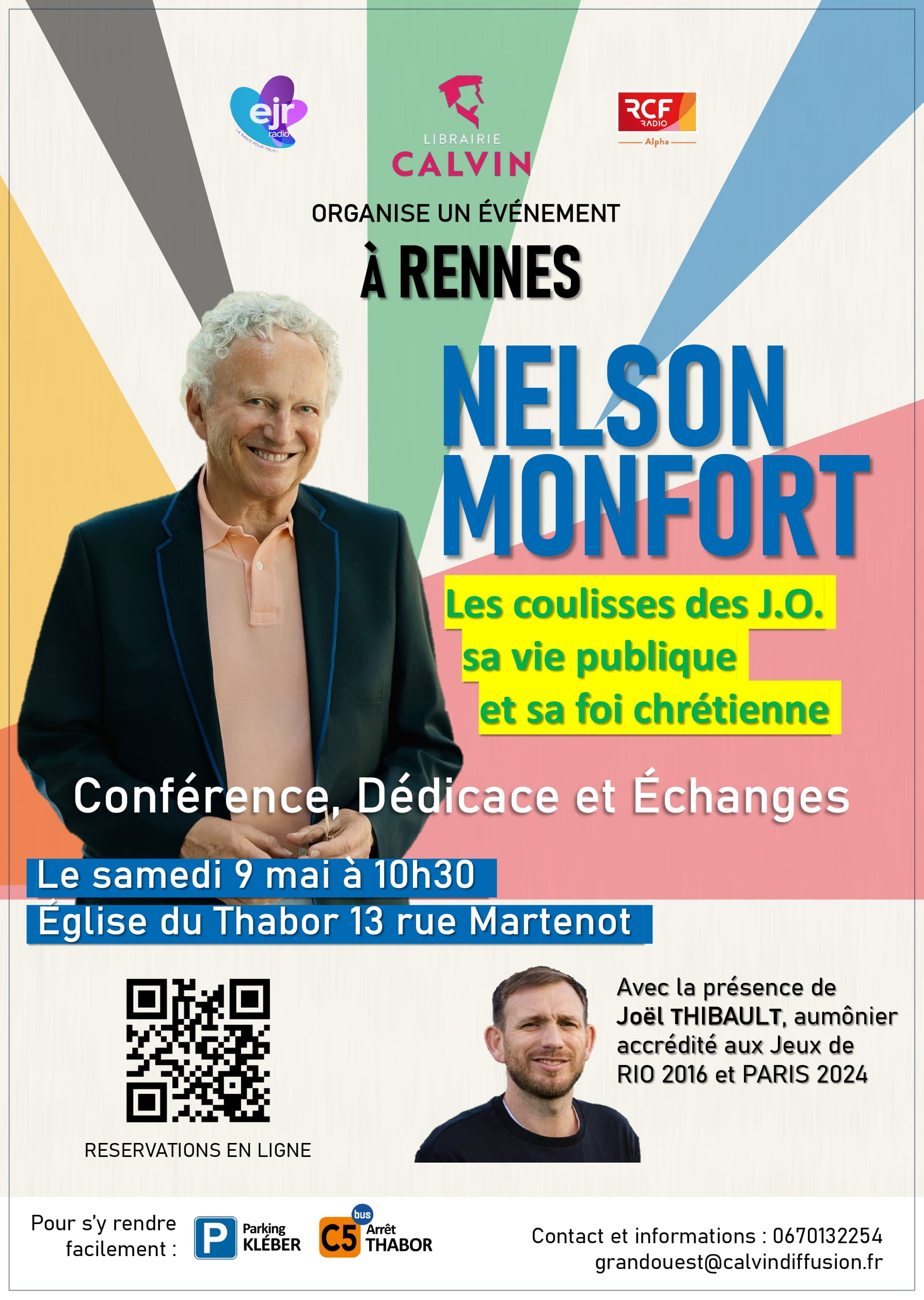 Affiche de la conférence avec Nelson Monfort