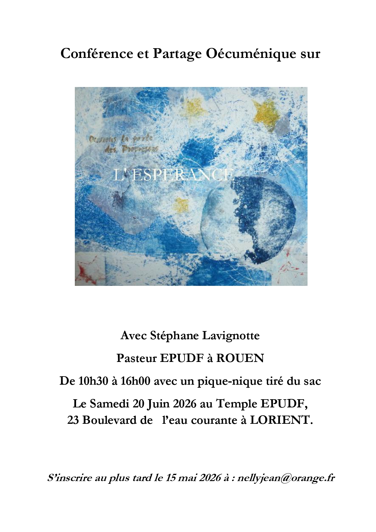 Affiche de la rencontre oecuménique