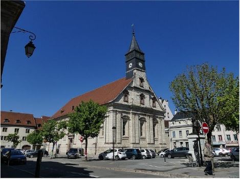 Le temple de Montbéliard vue de l'extérieur.
