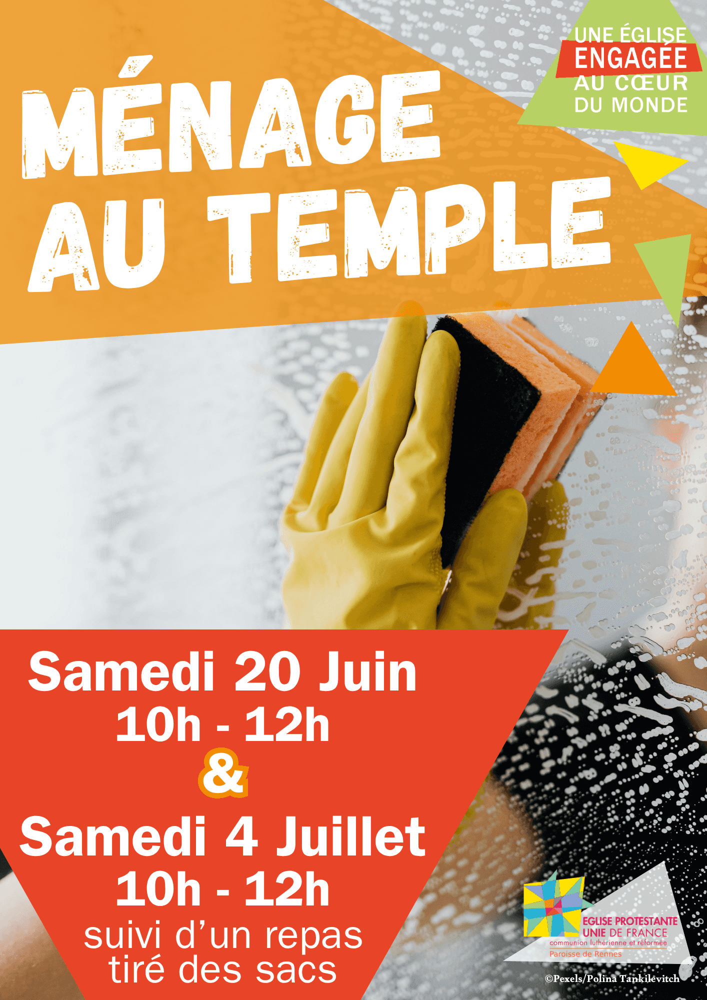 Affiche ménage au temple