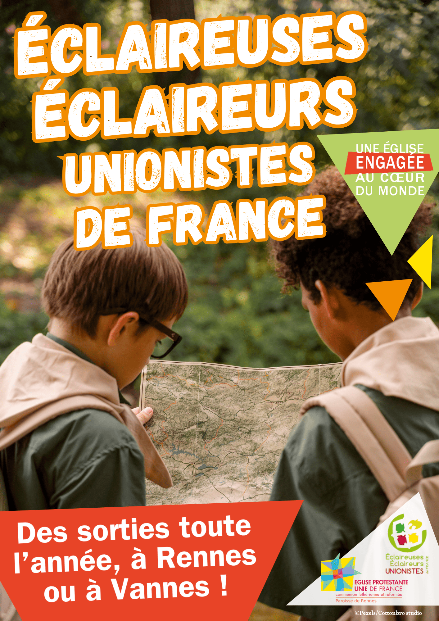 Éclaireueses Éclaireurs Unionistes de France: des sorties toutes l'année à Rennes ou à Vannes.