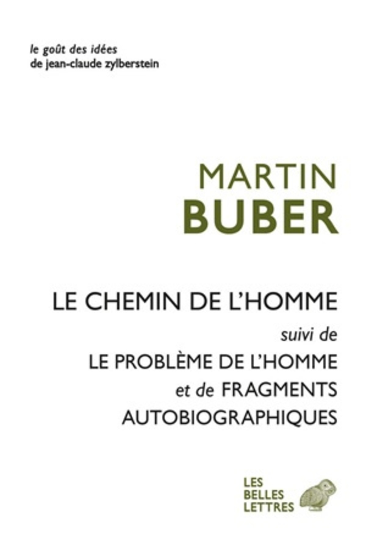 Couverture du livre "Le chemin de l'homme" de Martin Buber, édition Les Belles Lettres