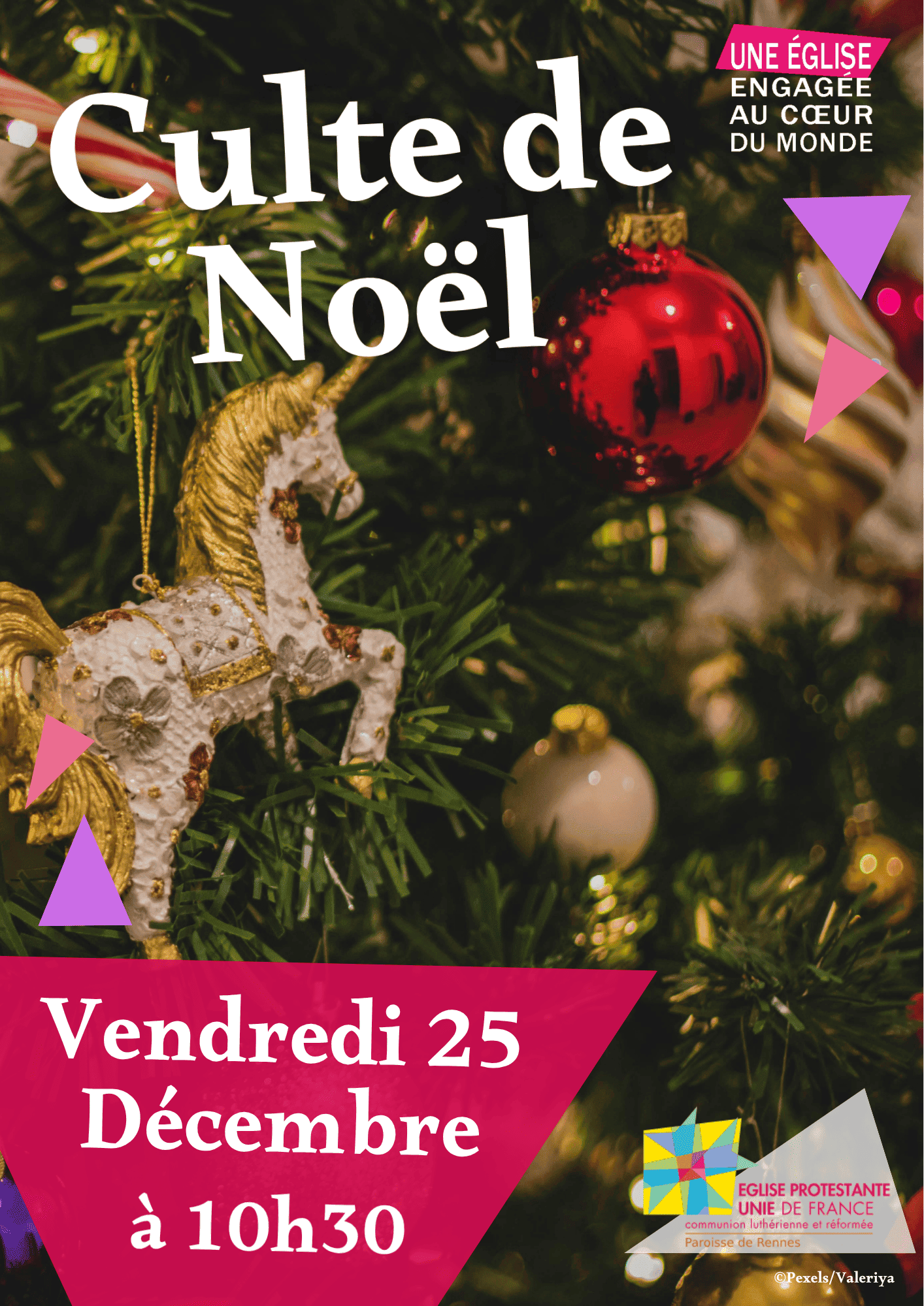 Affiche du culte de Noël