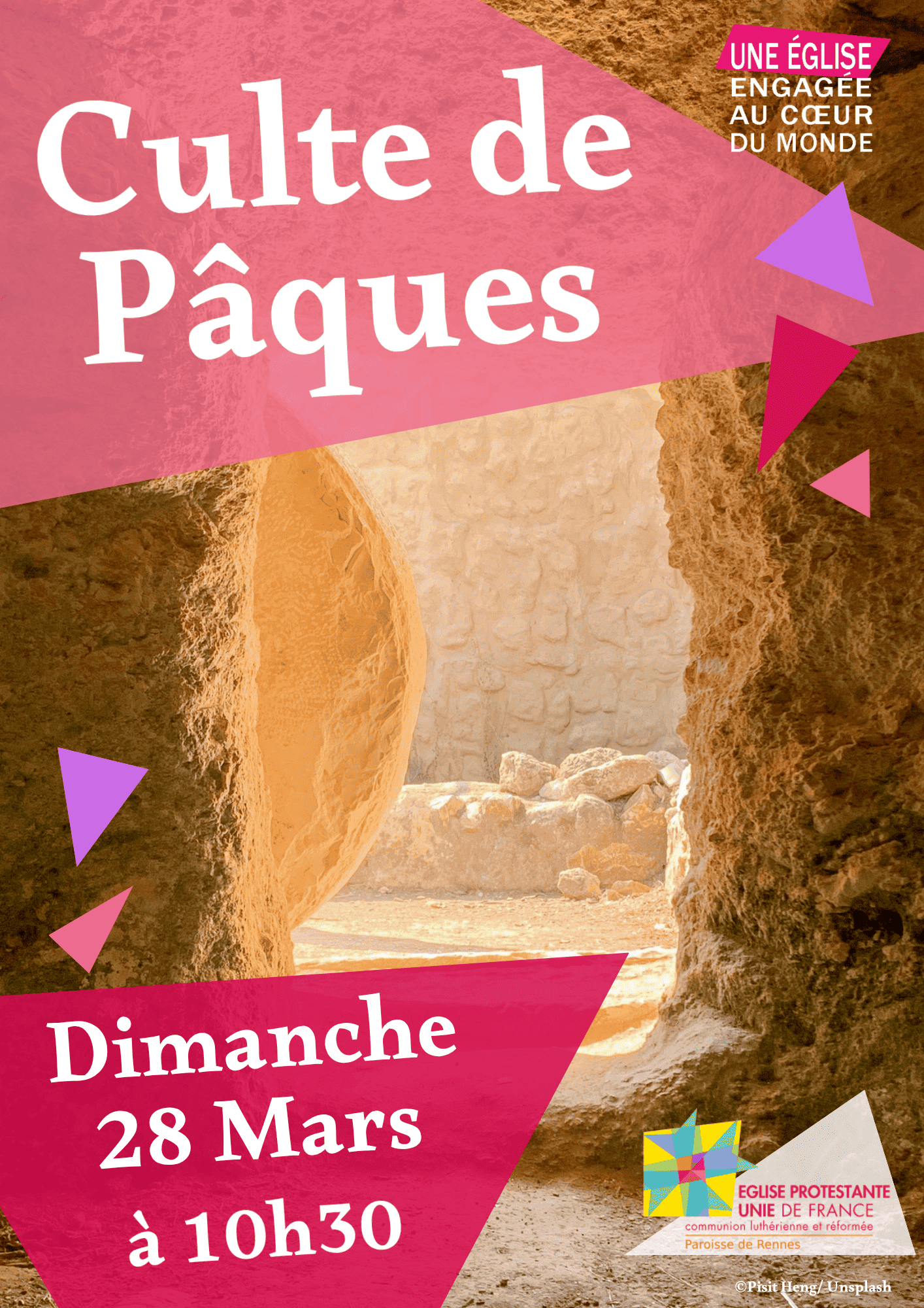 Affiche du culte de Pâques
